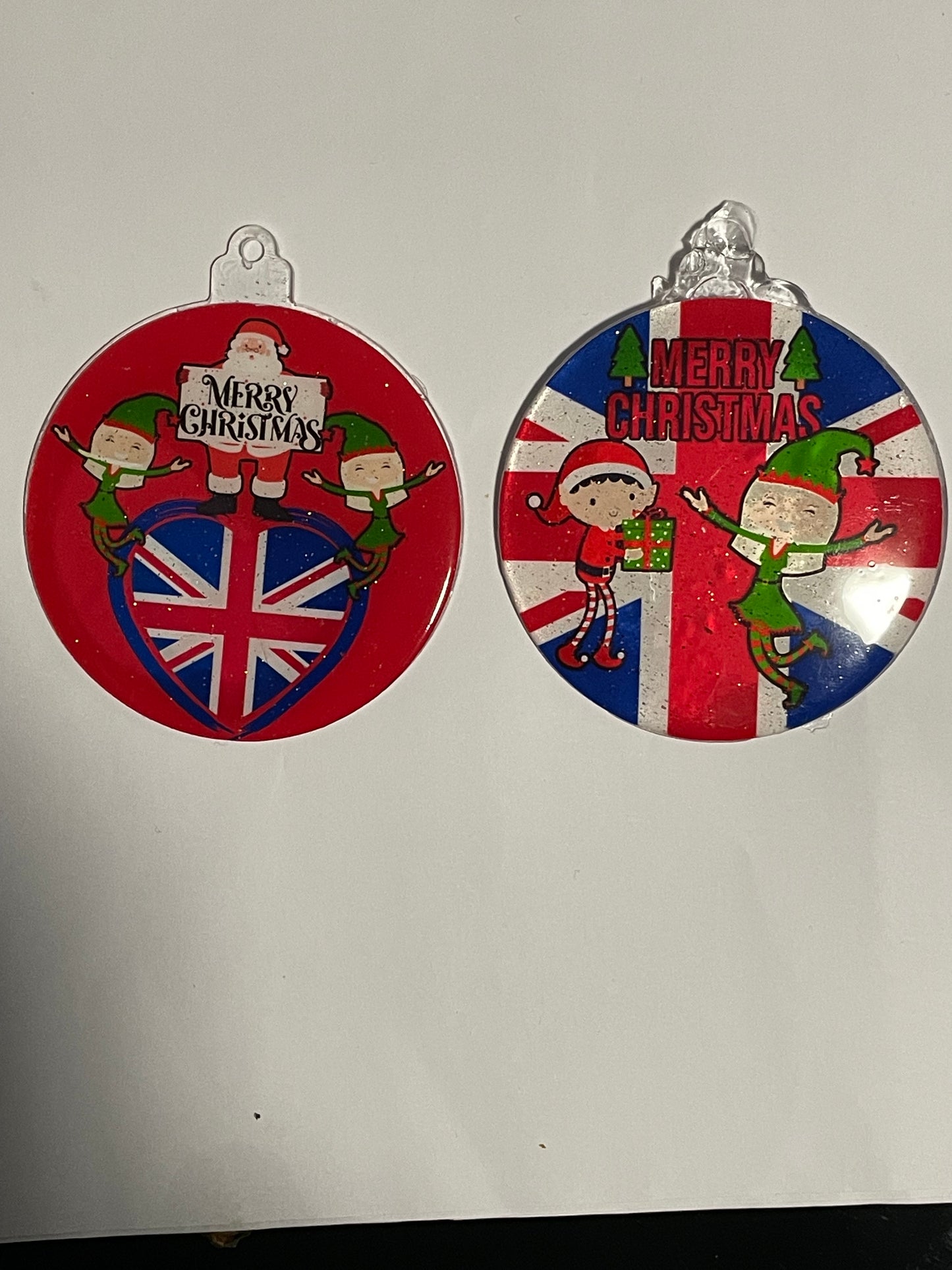 Set of 4 Christmas decorations baubles
