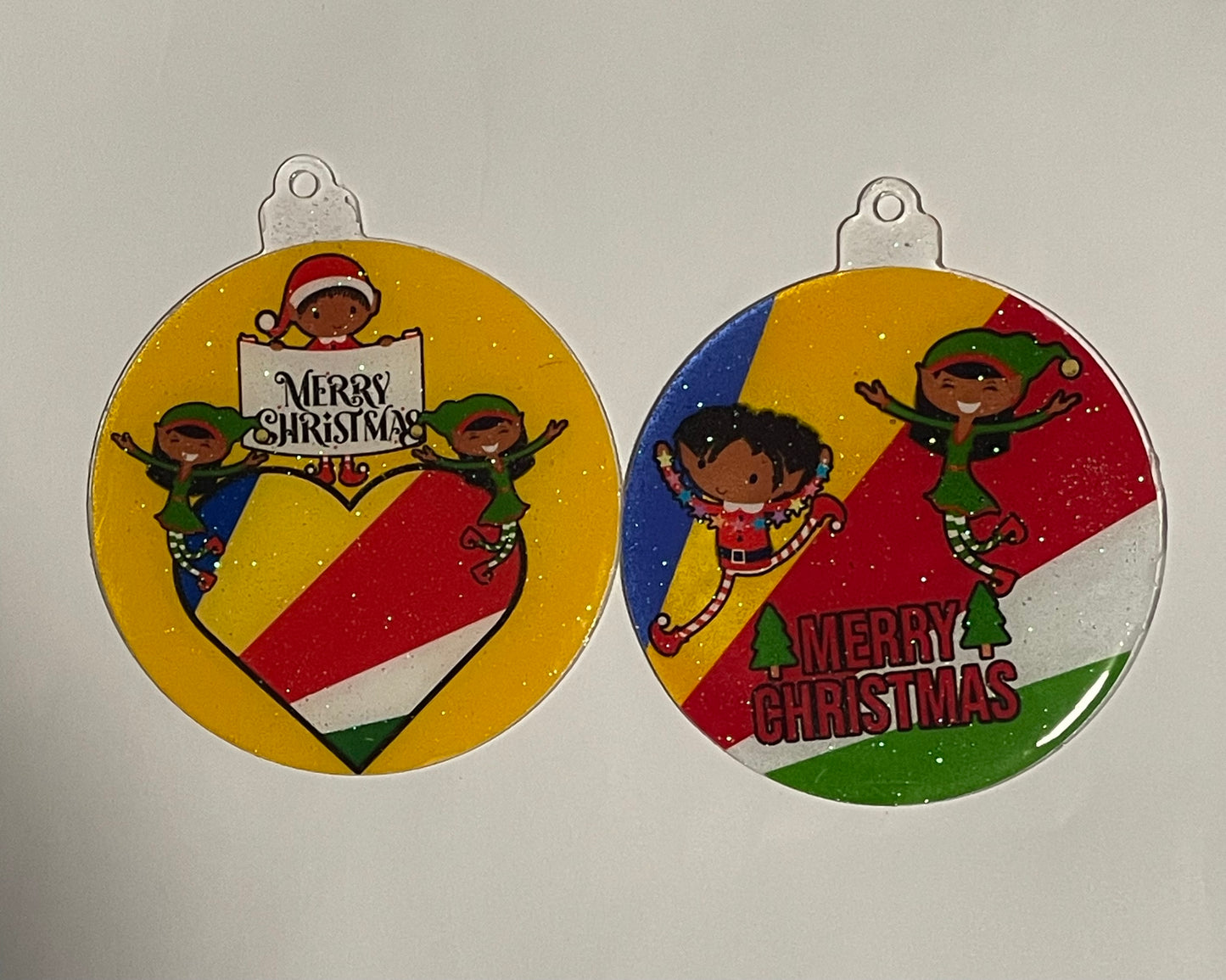 Set of 4 Christmas decorations baubles