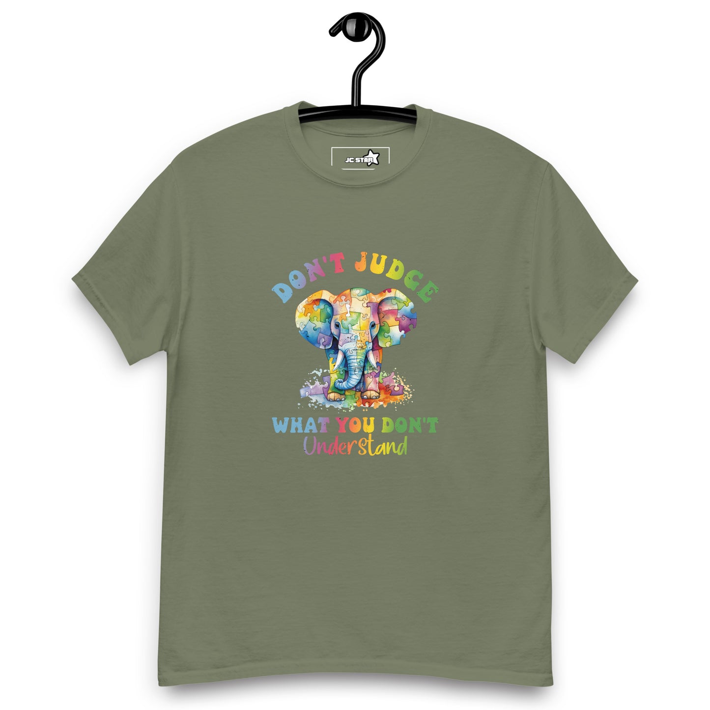Unisex classic tee Don't Judge what you don't understand elephant