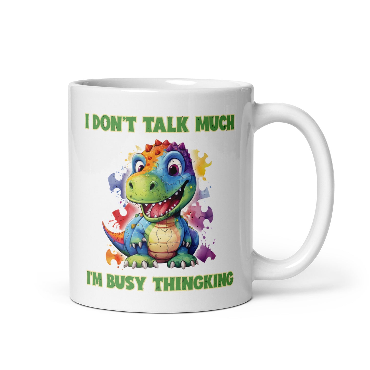 Don't talk much White glossy mug