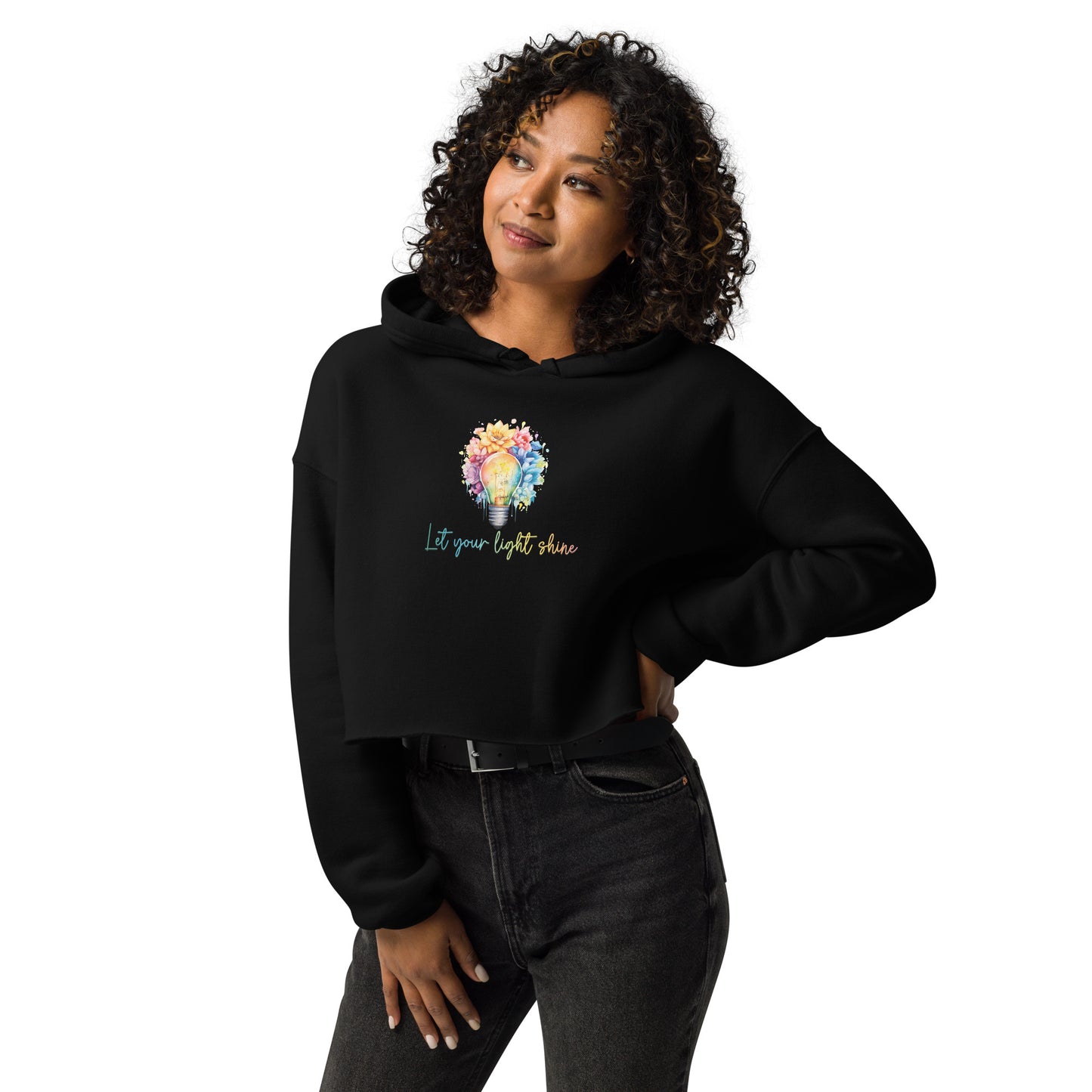 Crop Hoodie Let your Light Shine