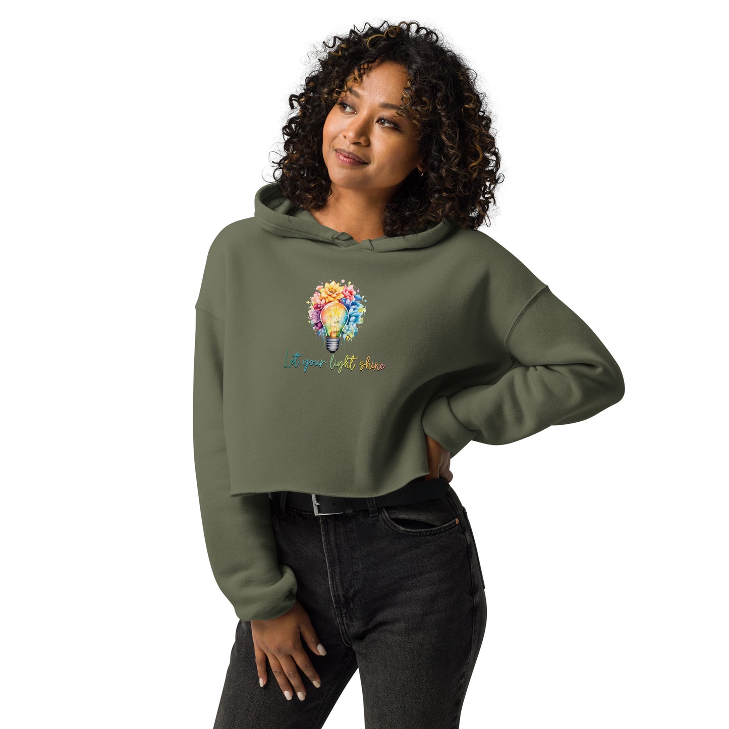 Crop Hoodie Let your Light Shine