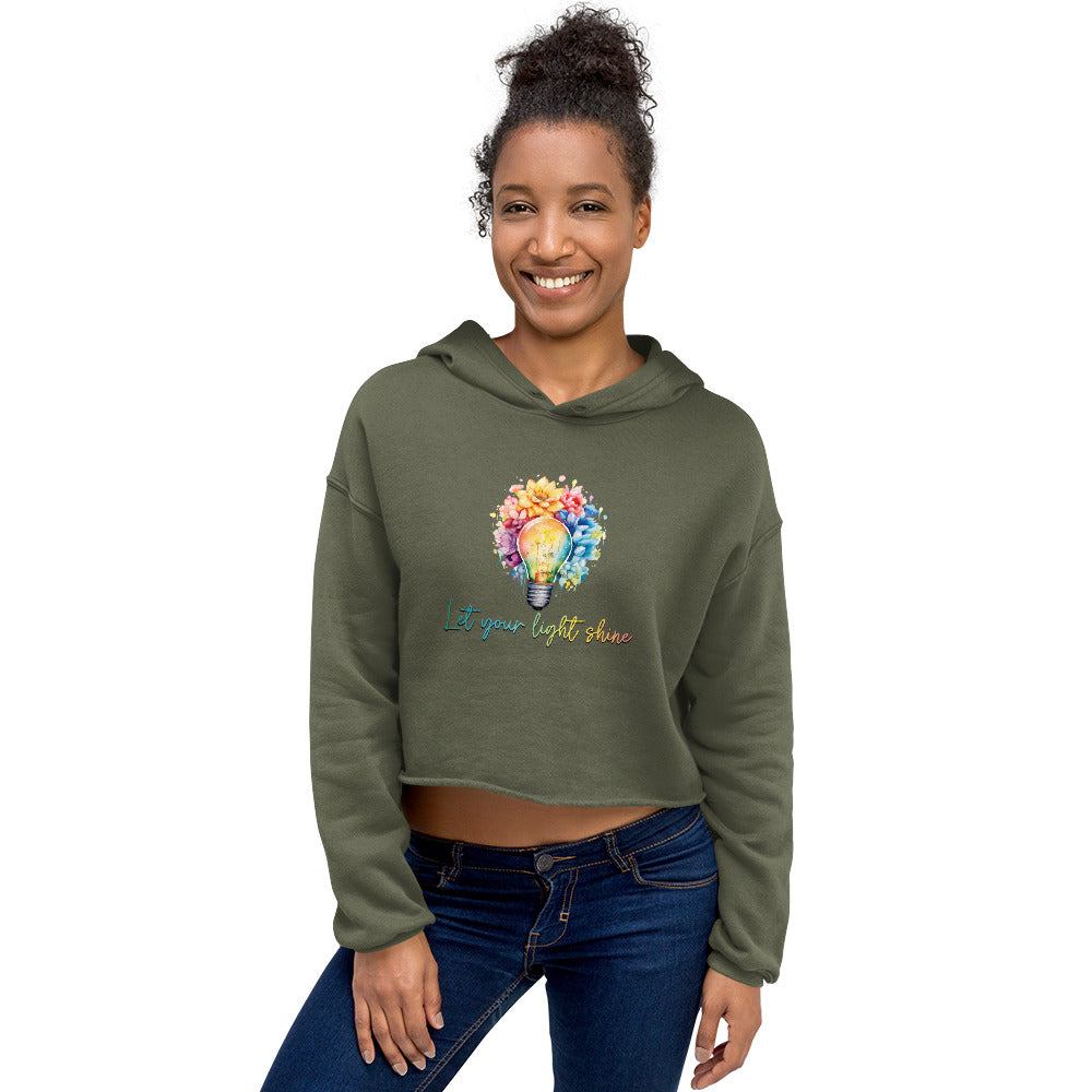 Crop Hoodie Let your Light Shine