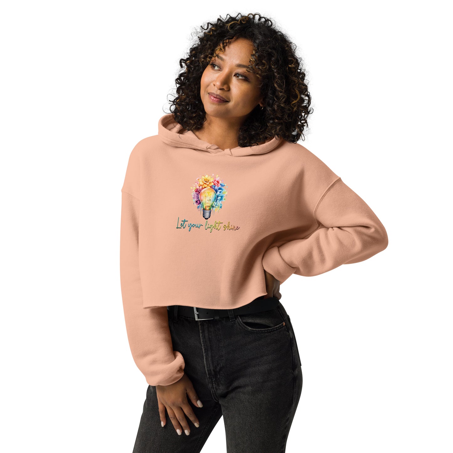 Crop Hoodie Let your Light Shine