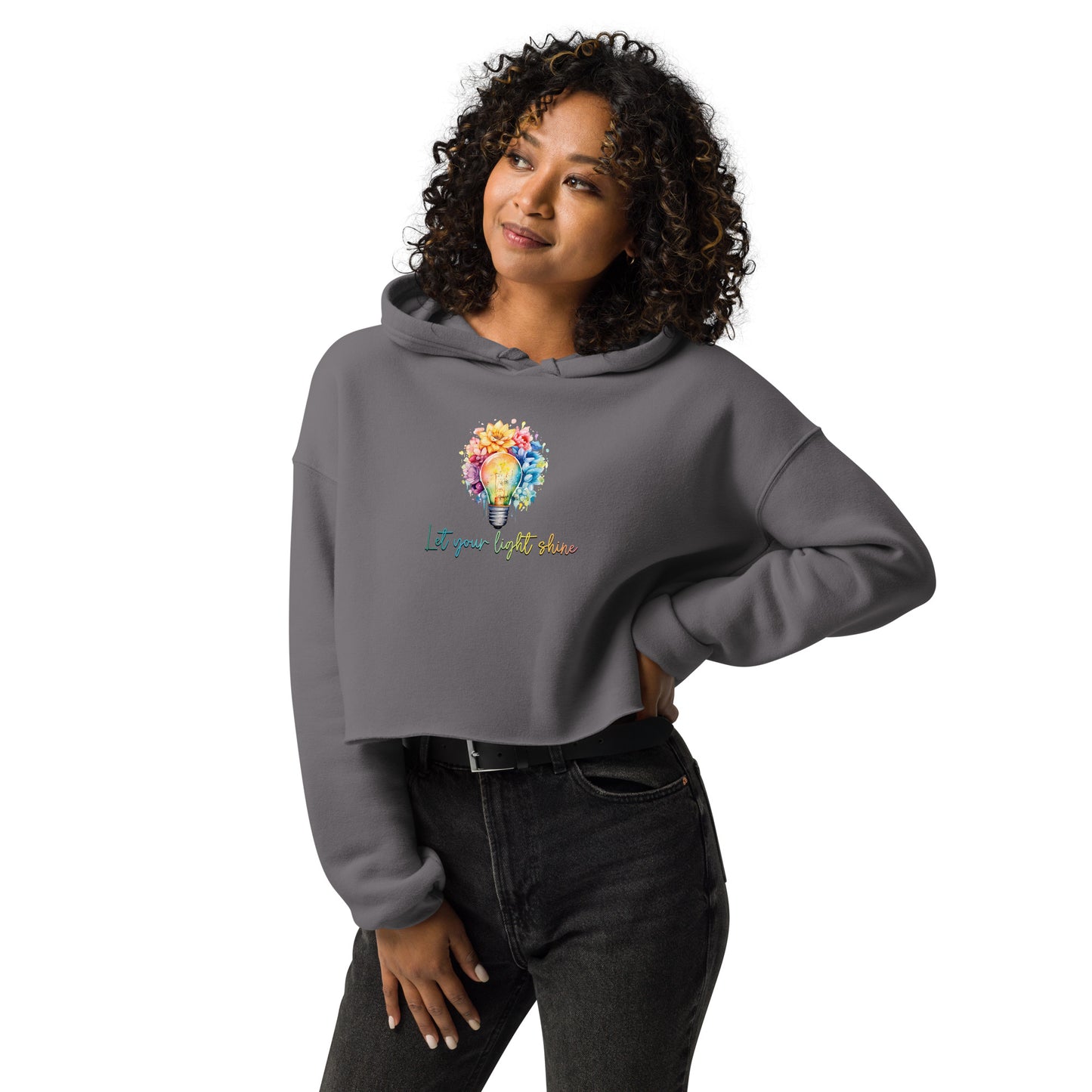 Crop Hoodie Let your Light Shine