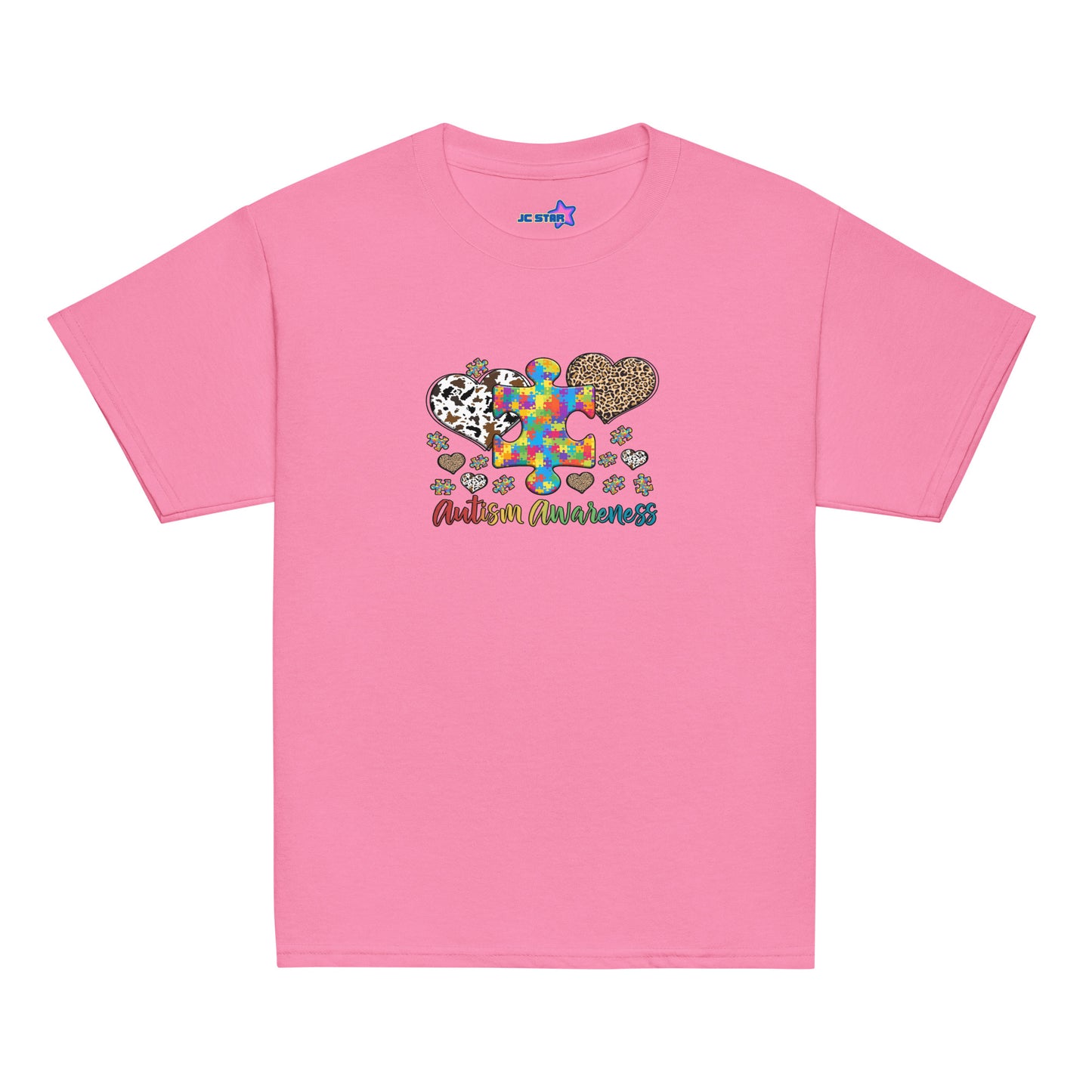 Youth classic tee Autism Awareness Leopard Print Heart