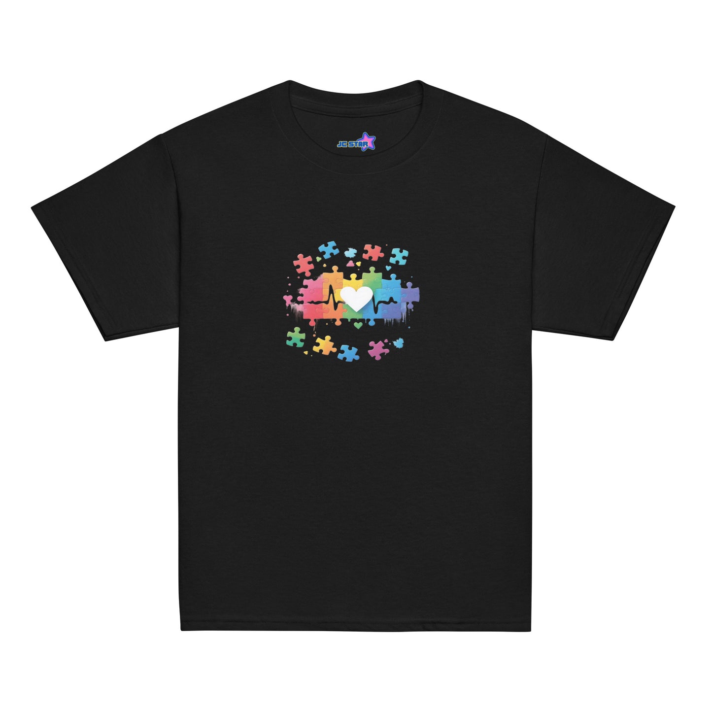 Youth classic tee Autism Awareness Heart Puzzle