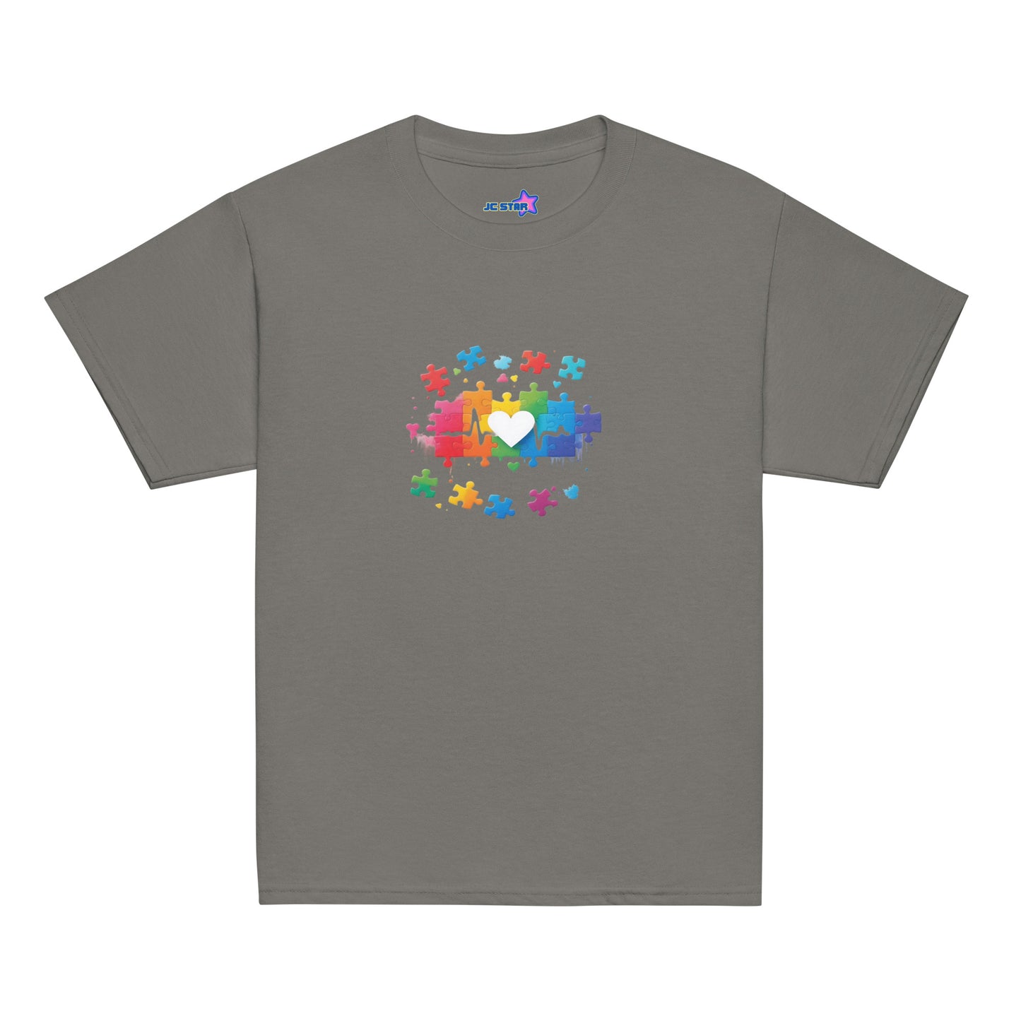 Youth classic tee Autism Awareness Heart Puzzle