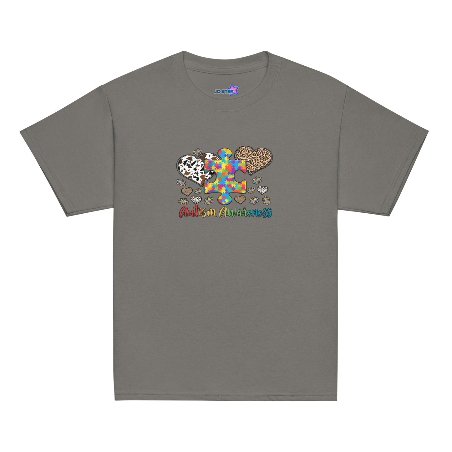 Youth classic tee Autism Awareness Leopard Print Heart