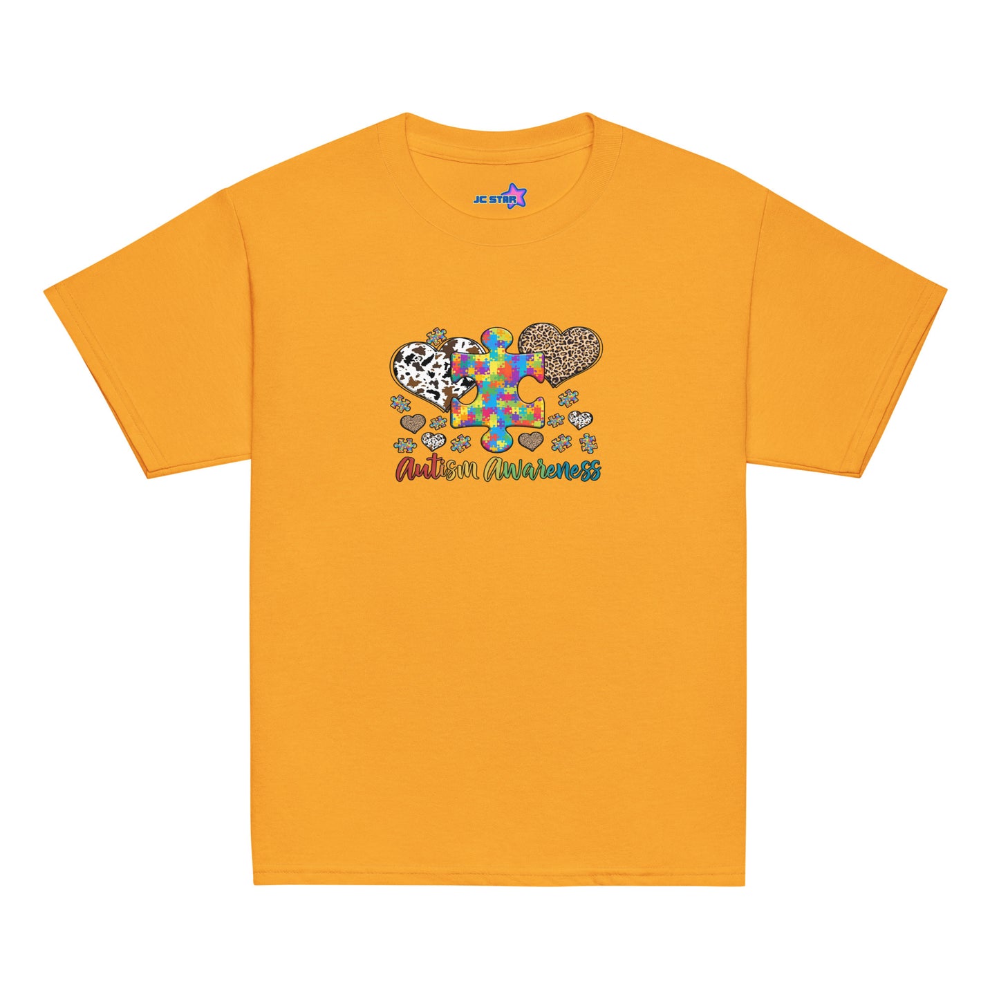 Youth classic tee Autism Awareness Leopard Print Heart