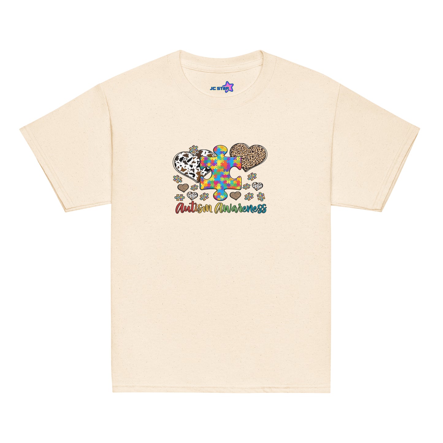 Youth classic tee Autism Awareness Leopard Print Heart