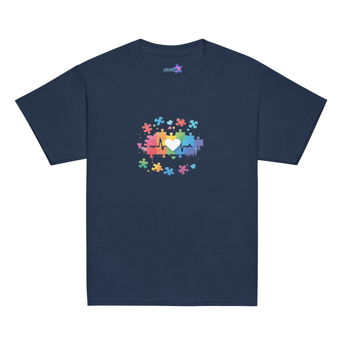 Youth classic tee Autism Awareness Heart Puzzle