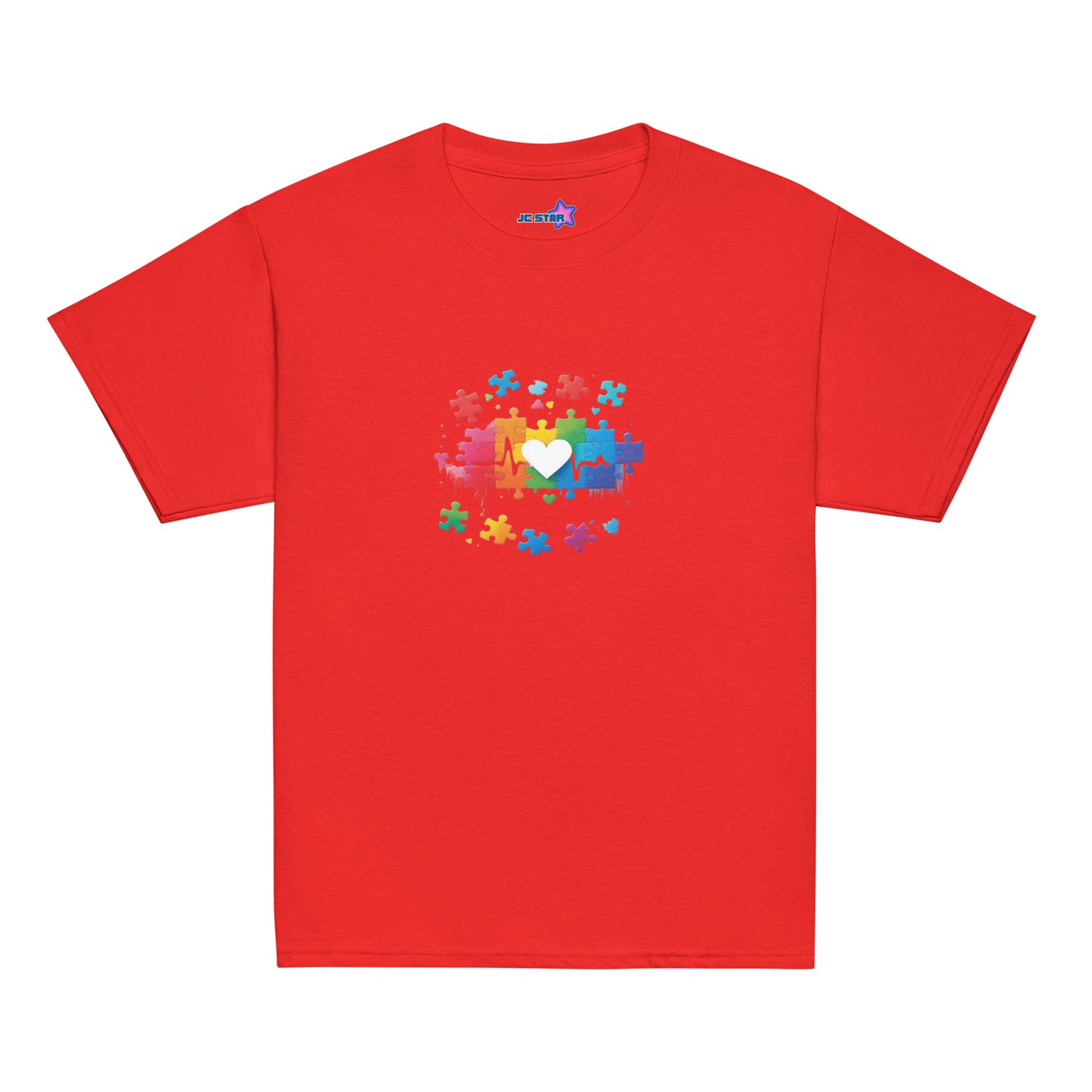 Youth classic tee Autism Awareness Heart Puzzle
