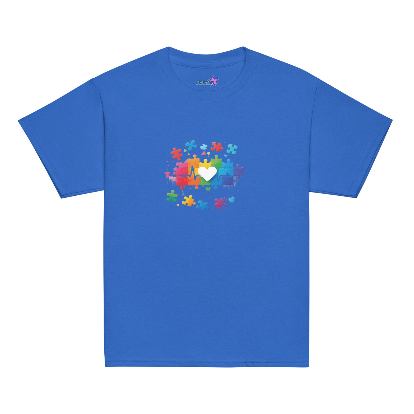 Youth classic tee Autism Awareness Heart Puzzle