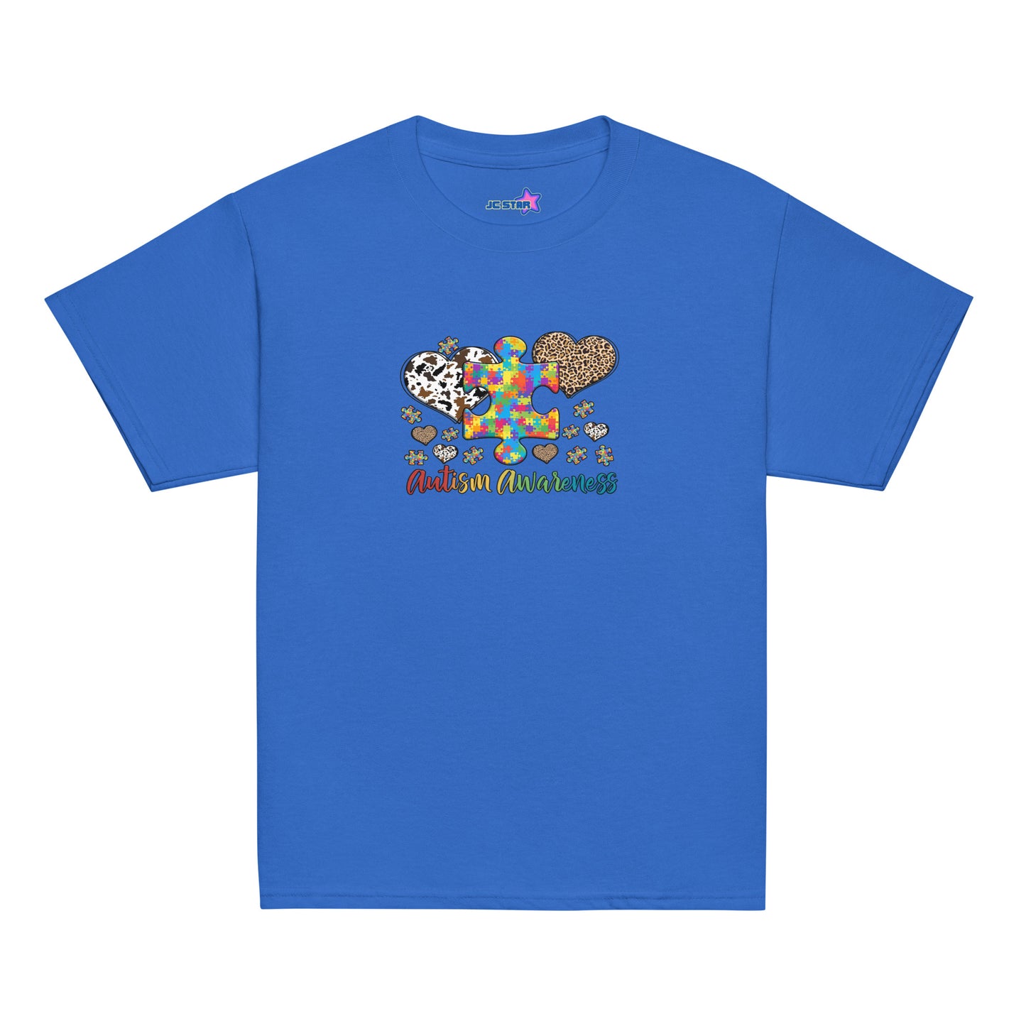 Youth classic tee Autism Awareness Leopard Print Heart