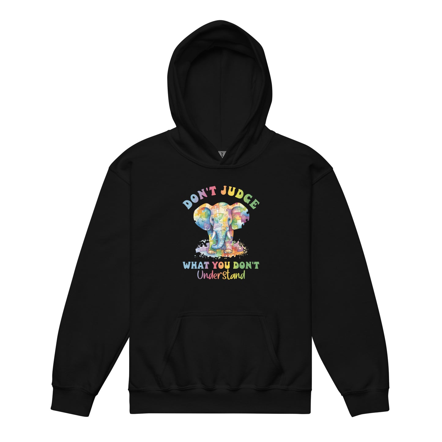 Youth heavy blend hoodie don't Judge Elephant