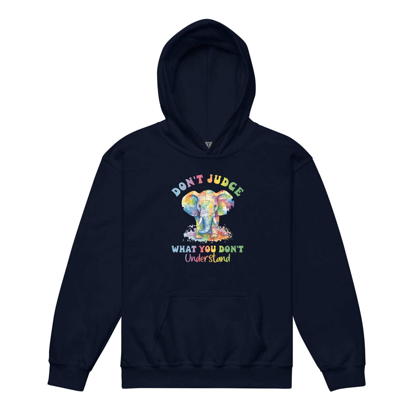 Youth heavy blend hoodie don't Judge Elephant