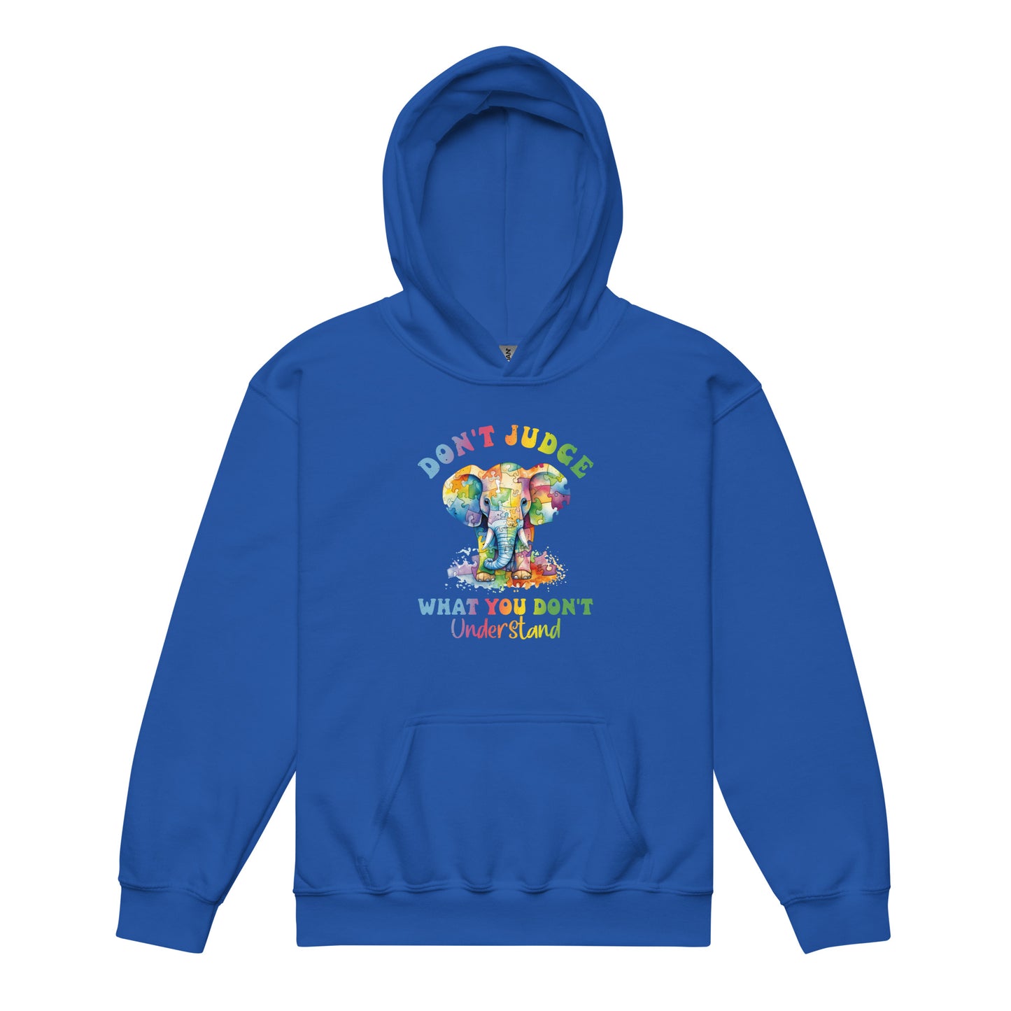 Youth heavy blend hoodie don't Judge Elephant
