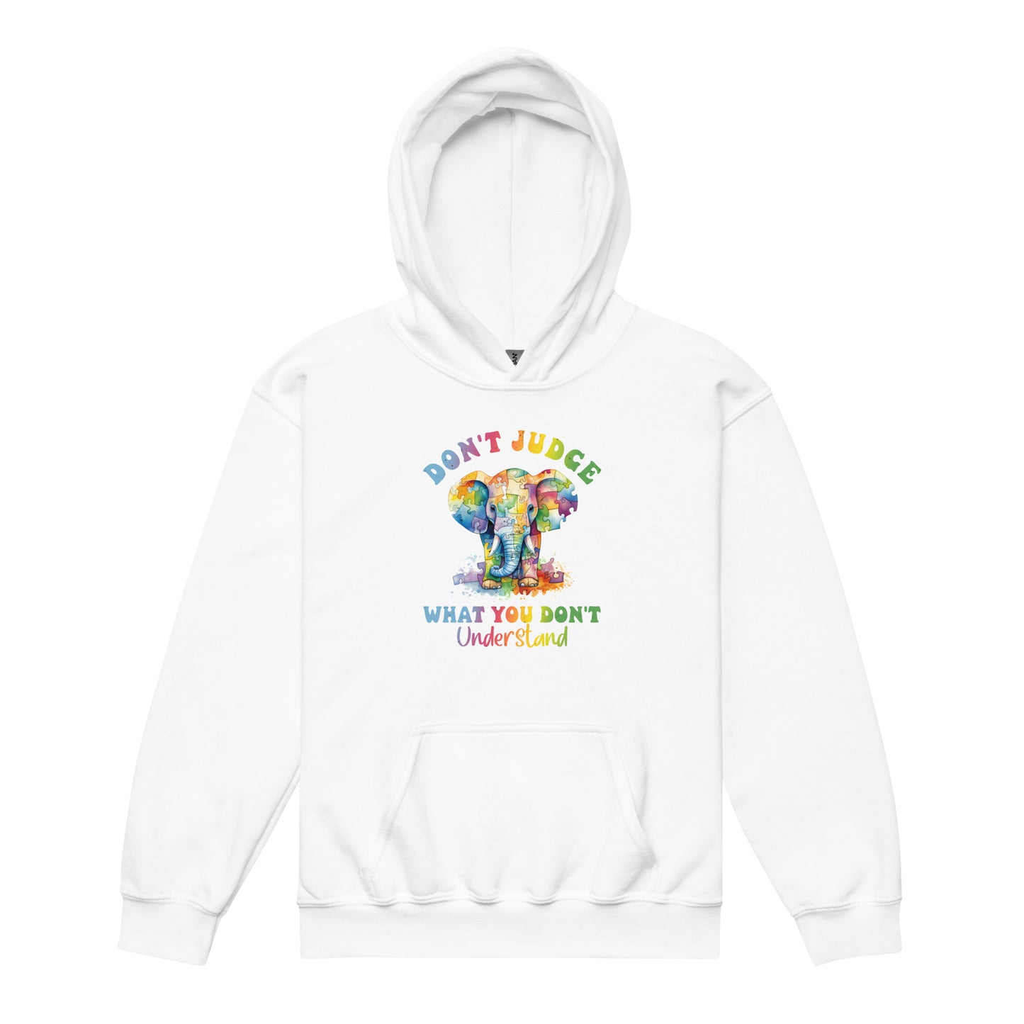 Youth heavy blend hoodie don't Judge Elephant