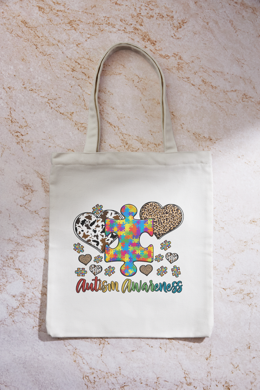 Autism Awarness -be kind sundlower 100%cotton tote bag